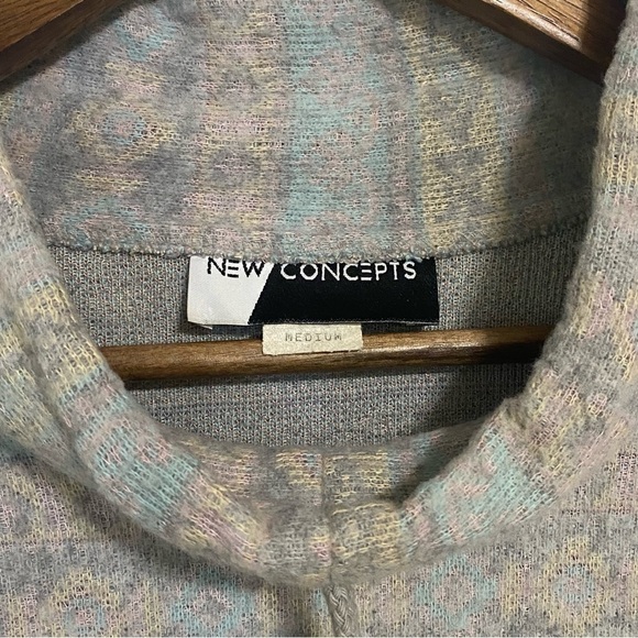 Vintage oversized cowl neck fleece pullover size M - Picture 3 of 8